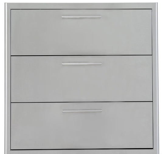 Blaze 30-Inch Stainless Steel Triple Access Drawer - BLZ-30W-3DRW-LT