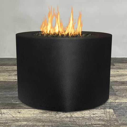 Gravity Powder-Coated Steel Round Propane Fire Pit With Hidden Tank by Starfire Designs