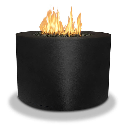 Gravity Powder-Coated Steel Round Propane Fire Pit With Hidden Tank by Starfire Designs