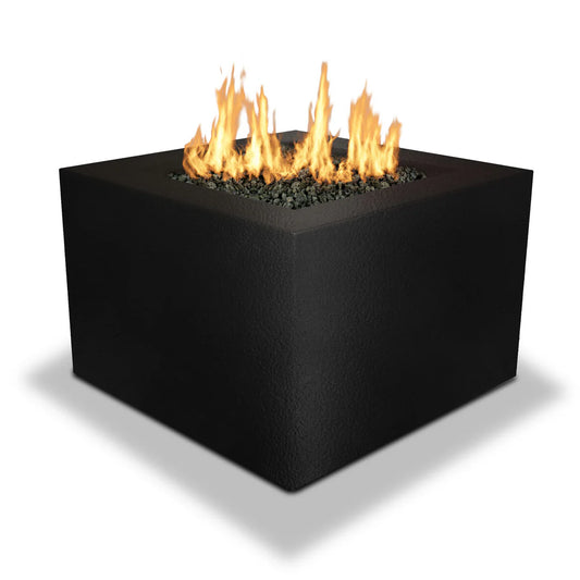 Gravity Powder-Coated Steel Square Propane Fire Pit With Tank Inside by Starfire Designs