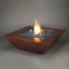 Moreno Plaza 50 Inch Square Fire Pit in Copper by Starfire Designs