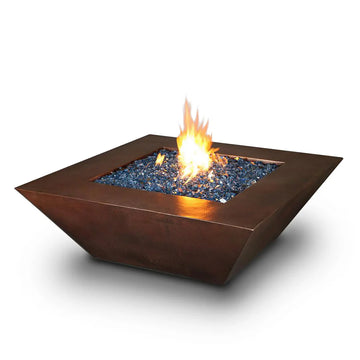 Moreno Plaza 50 Inch Square Fire Pit in Copper by Starfire Designs