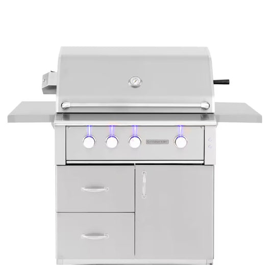 Summerset Alturi 36-Inch 3-Burner Natural Gas Grill With Stainless Steel Burners & Rotisserie