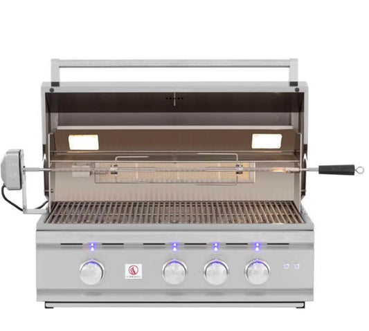 Summerset TRL 32-Inch 3-Burner Built-In Natural Gas Grill With Rotisserie