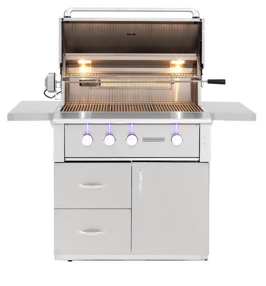 Summerset Alturi 36-Inch 3-Burner Natural Gas Grill With Stainless Steel Burners & Rotisserie