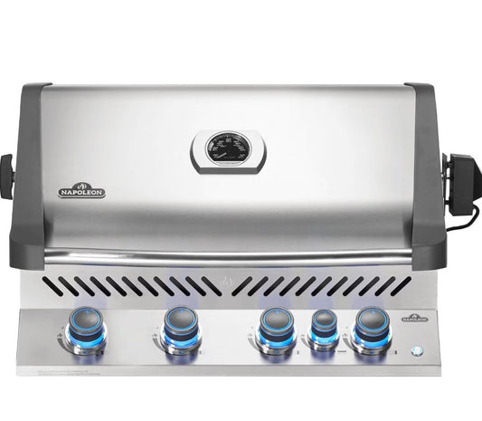 Napoleon Prestige 500 Built-in Propane Grill w/ Rotisserie & Side Burner - BIP500RBPSS-3