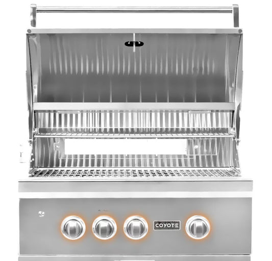 Coyote S-Series 30-Inch 3-Burner Built-In Propane Gas Grill With RapidSear Infrared Burner & Rotisserie - C2SL30LP