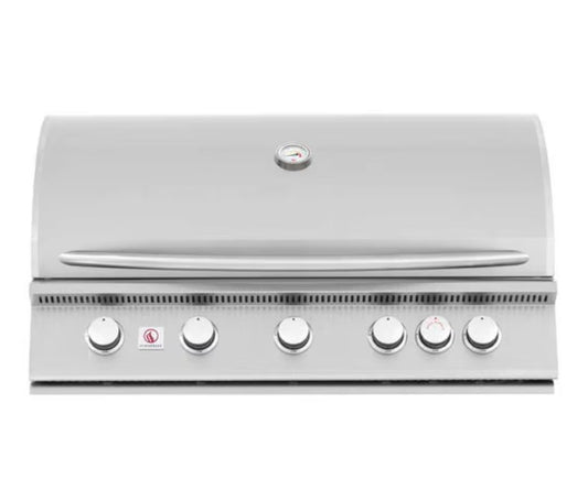 Summerset Sizzler 40-Inch 5-Burner Built-In Natural Gas Grill With Rear Infrared Burner