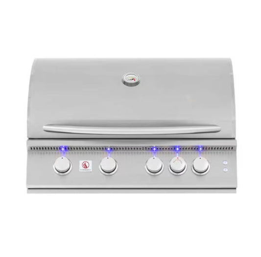 Summerset Sizzler Pro 32-Inch 4-Burner Built-In Natural Gas Grill With Rear Infrared Burner