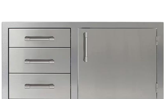 Alfresco 42-Inch Combo Door & Drawers-AXE-DDC-R-42SC