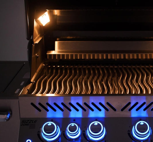 Napoleon Prestige PRO 500 4-Burner Built-in Natural Gas Grill w/ Rear Burner & Rotisserie - BIPRO500RBNSS-3