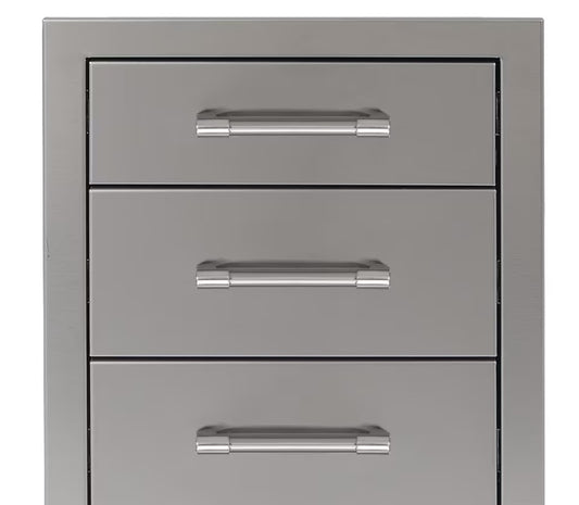 Alfresco 17-Inch Stainless Steel Soft-Close Triple Drawer - AXE-3DR-SC