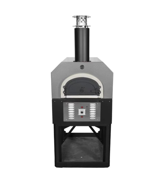 Chicago Brick Oven CBO-750 Hybrid Residential Outdoor Pizza Oven On Stand - Propane - Silver