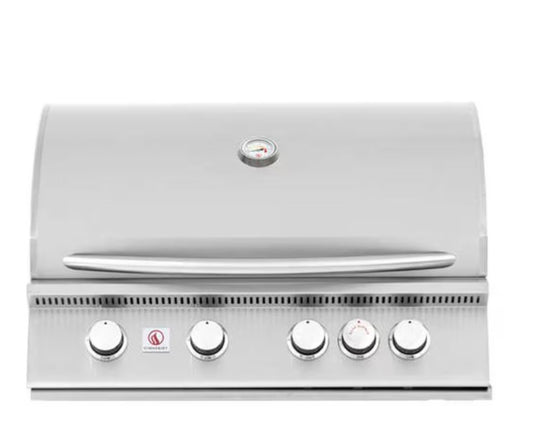 Summerset Sizzler 32-Inch 4-Burner Built-In Natural Gas Grill With Rear Infrared Burner