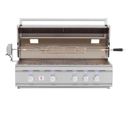 Summerset TRL 38-Inch 4-Burner Built-In Natural Gas Grill With Rotisserie