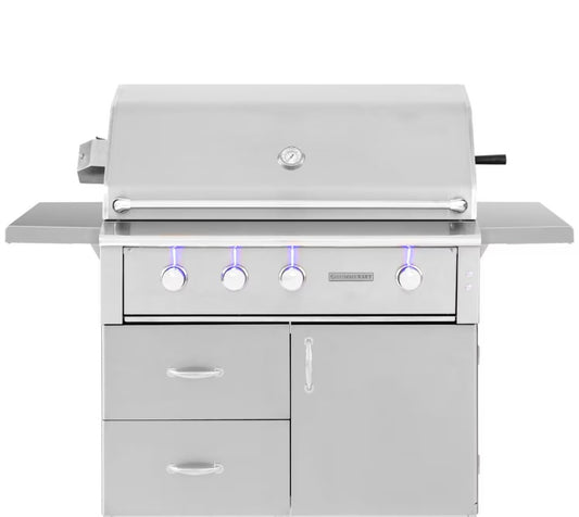 Summerset Alturi 42-Inch 3-Burner Natural Gas Grill With Stainless Steel Burners & Rotisserie