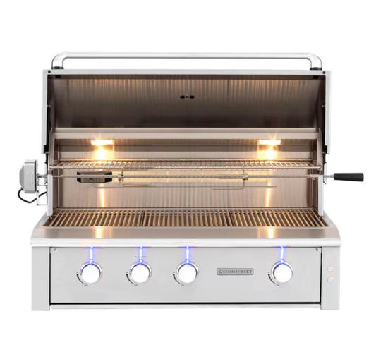 Summerset Alturi 42-Inch 3-Burner Built-In Natural Gas Grill With Stainless Steel Burners & Rotisserie