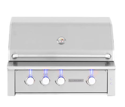 Summerset Alturi 36-Inch 3-Burner Built-In Natural Gas Grill With Stainless Steel Burners & Rotisserie