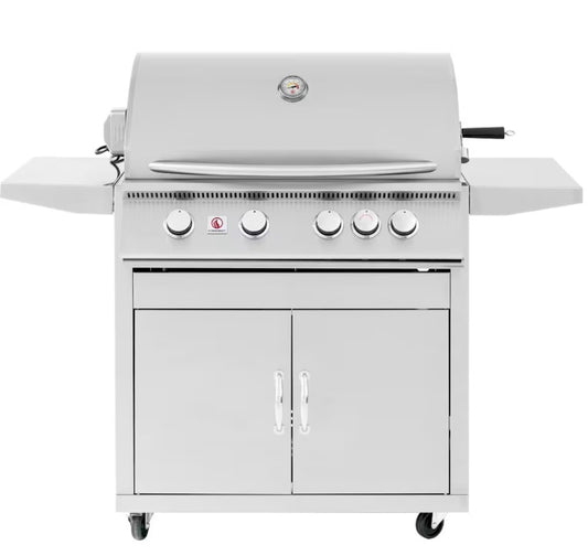 Summerset Sizzler 32-Inch 4-Burner Natural Gas Grill With Rear Infrared Burner