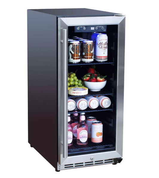 Summerset 15 Inch Outdoor Rated Fridge w/ Glass Door