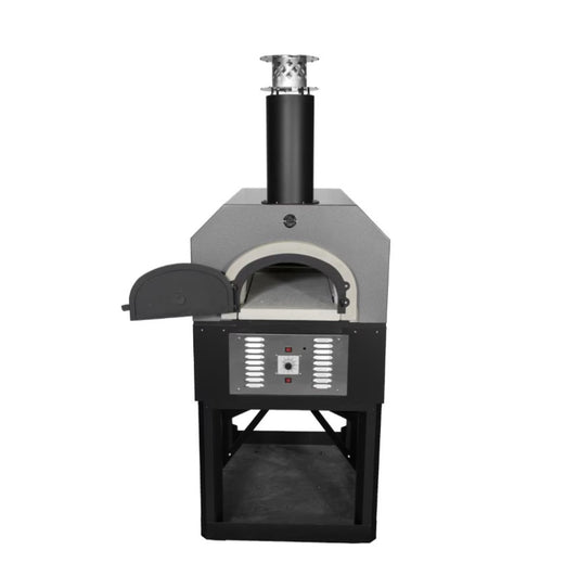 Chicago Brick Oven CBO-750 Hybrid Residential Outdoor Pizza Oven On Stand - Propane - Silver