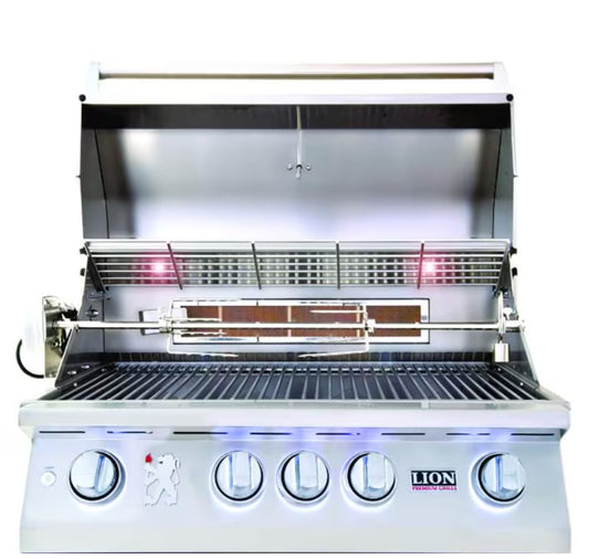 Lion L75000 32-Inch Stainless Steel Built-In Natural Gas Grill