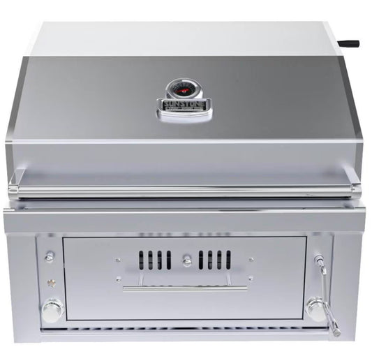 Sunstone Series 30 Inch Natural Gas Burners Hybrid Single Zone Charcoal/Wood Burning W/Infrared Burner Grill