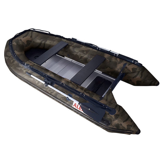 Inflatable Boat with Aluminum Floor - 12.5 ft - Camouflage Style