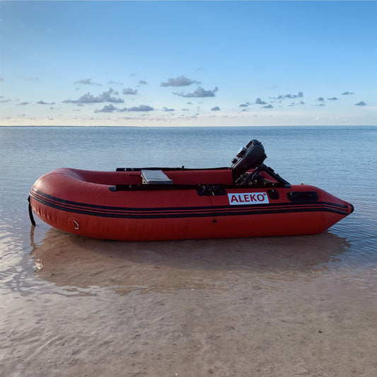 Inflatable Boat with Air Deck Floor - 10.5 Ft - Red
