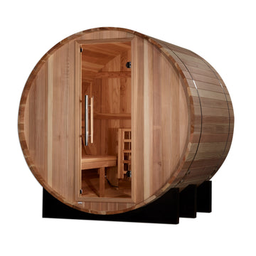 Golden Designs "St. Moritz" 2 Person Barrel Traditional Sauna - Pacific Cedar