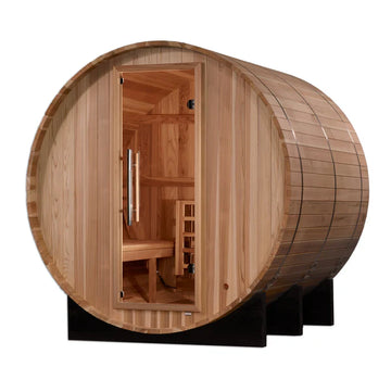 Golden Designs "Arosa" 4 Person Barrel Traditional Sauna - Pacific Cedar