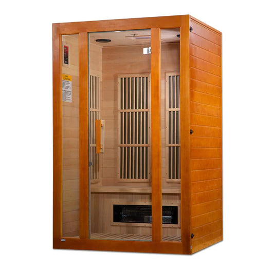 Maxxus "Aspen" Dual Tech 2 person Low EMF FAR Infrared Sauna Canadian Hemlock