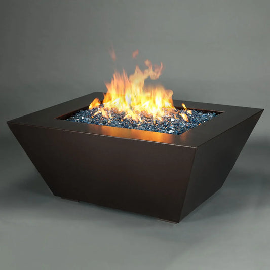 Steel Mill 48 x 32 Inch Rectangle Fire Pit Table by Starfire Designs
