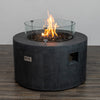 Beton 42 Inch Round Concrete Fire Pit With Hidden Propane Tank by Starfire Designs