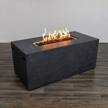 Beton 55 Inch Rectangle Fire Pit With Propane Tank Inside by Starfire Designs