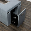 Beton 55 Inch Rectangle Fire Pit With Propane Tank Inside by Starfire Designs