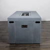 Beton 55 Inch Rectangle Fire Pit With Propane Tank Inside by Starfire Designs