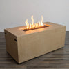 Beton 55 Inch Rectangle Fire Pit With Propane Tank Inside by Starfire Designs