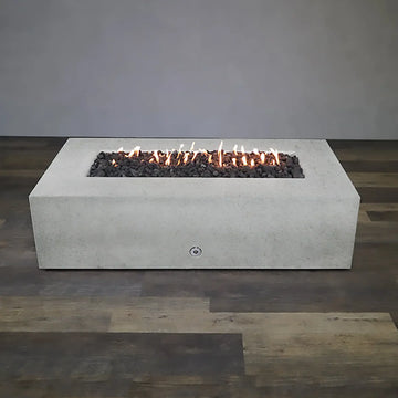 Rustic 60 x 32 Inch Rectangle Gas Fire Pit by Starfire Designs