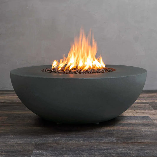 Rustic 45 Inch Round Concrete Fire Pit by Starfire Designs