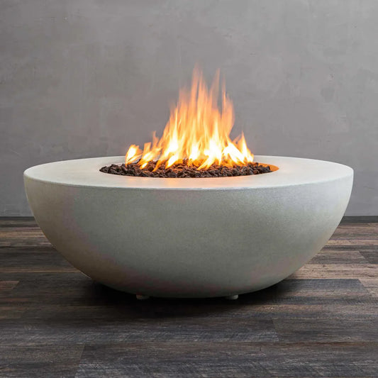 Rustic 45 Inch Round Concrete Fire Pit by Starfire Designs