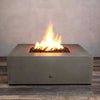 Rustic 45 Inch Square Concrete Fire Pit by Starfire Designs