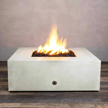 Rustic 45 Inch Square Concrete Fire Pit by Starfire Designs