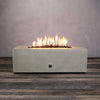 Rustic 48 X 32 Inch Rectangle Concrete Fire Pit by Starfire Designs