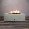 Rustic 48 X 32 Inch Rectangle Concrete Fire Pit by Starfire Designs