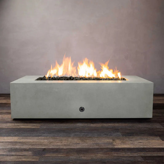Gravity 60 x 32 Inch Rectangle Concrete Fire Pit by Starfire Designs