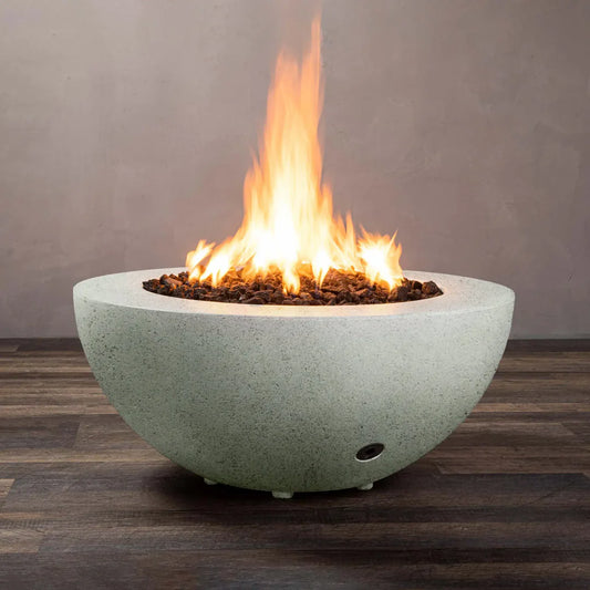 Rustic 36 Inch Round Concrete Fire Pit by Starfire Designs
