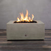 Rustic 36 Inch Square Concrete Fire Pit by Starfire Designs