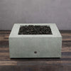 Rustic 36 Inch Square Concrete Fire Pit by Starfire Designs