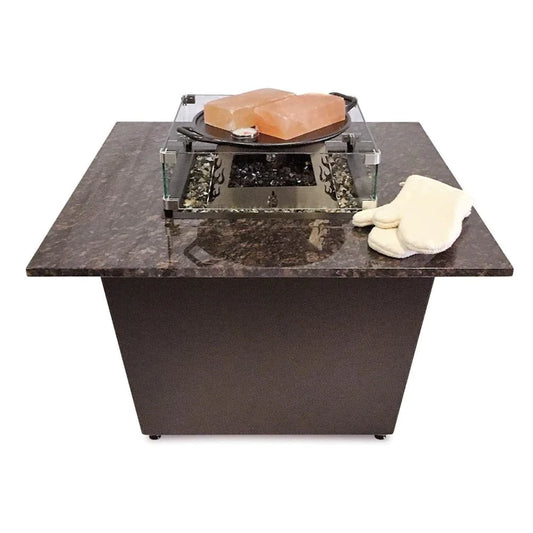 Venetian Fire Table with Brown Granite Top and Cooking Package